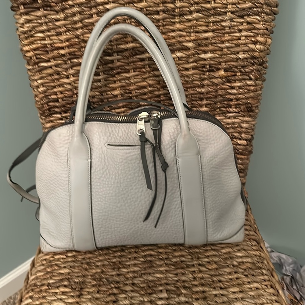 Coach soft grey shoulder/hand bag,beautiful color like new.  Great Spring color